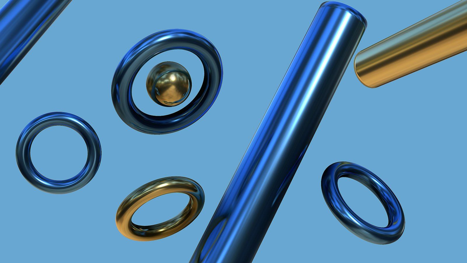 Blue and gold seal rings