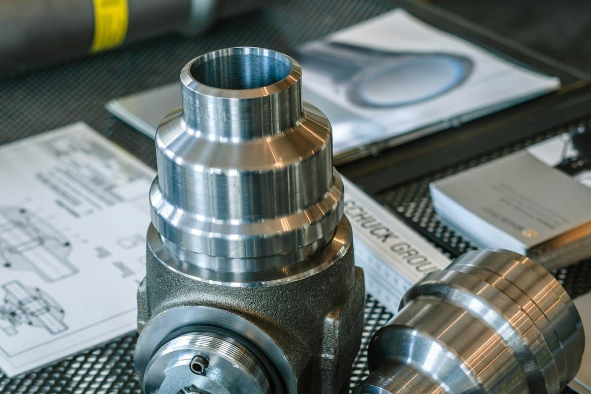 Precision machined steel parts with drawings